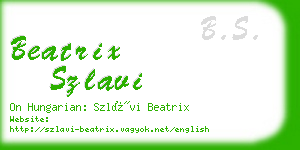 beatrix szlavi business card